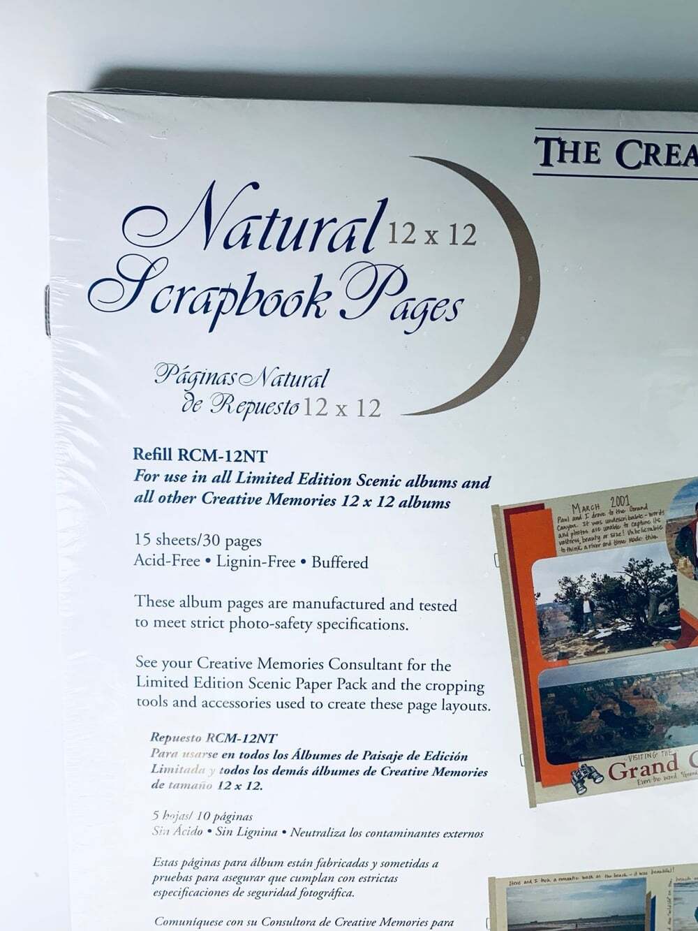 Creative Memories 12x12 Natural Scrapbook Pages 15 Sheet, 30 Pages New